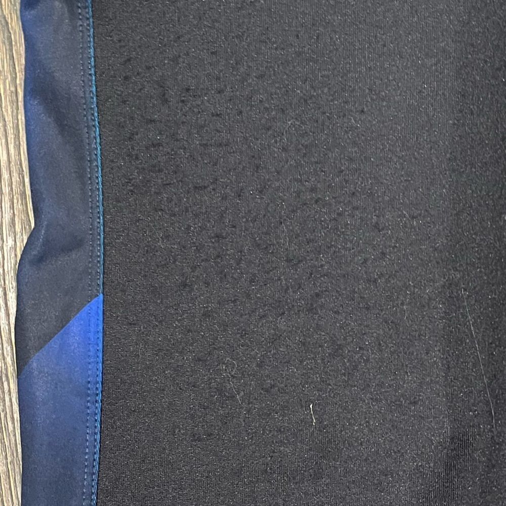 Athleta Womens Power Lift Tight Fleece Lined High Rise Printed Black Blue Size L - Picture 6 of 11